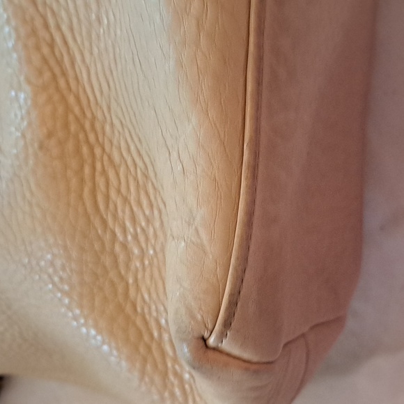 Coach Sarah Pebbled Leather Hobo in Yellow/Taupe - Picture 7 of 9